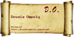 Dovala Ompoly névjegykártya